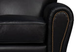 Elite Black French Club Swivel Chair - Ornate Home