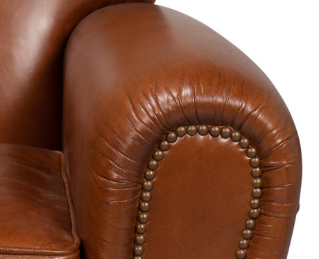 Elite Brown French Club Chair - Ornate Home