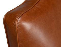Elite Brown French Club Chair - Ornate Home