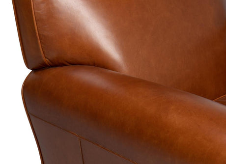 Elite Brown French Club Chair - Ornate Home