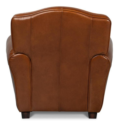 Elite Brown French Club Chair - Ornate Home