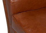 Elite Brown French Club Chair - Ornate Home