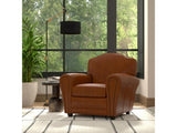 Elite Brown French Club Chair - Ornate Home