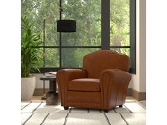 Elite Brown French Club Chair - Ornate Home