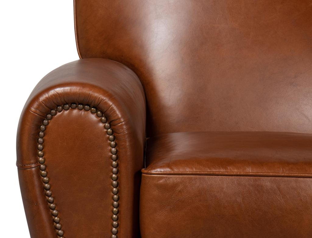Elite Brown French Club Swivel Chair - Ornate Home