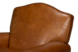 Elite French Club Cuba Brown Leather Swivel Chair - Ornate Home
