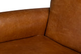 Elite French Club Cuba Brown Leather Swivel Chair - Ornate Home
