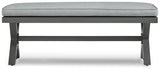 Elite Park Gray Outdoor Bench w/ Cushion - Ornate Home
