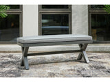 Elite Park Gray Outdoor Bench w/ Cushion - Ornate Home