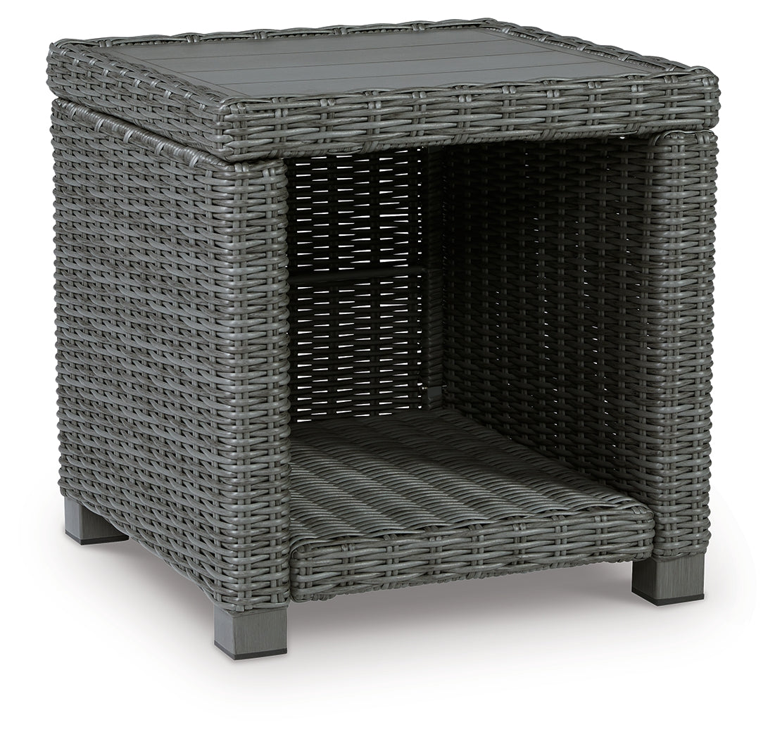 Elite Park Gray Outdoor End Table - Ornate Home