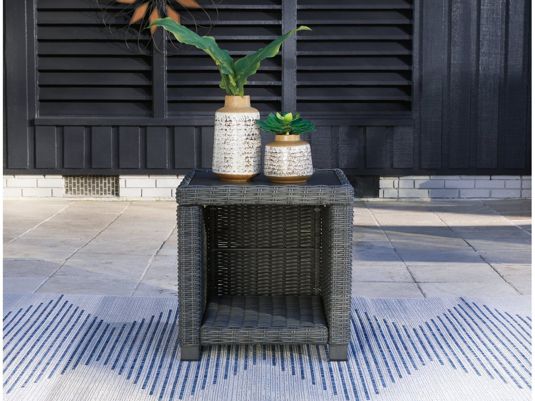 Elite Park Gray Outdoor End Table - Ornate Home