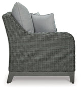 Elite Park Gray Outdoor Loveseat w/ Cushion - Ornate Home