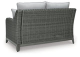 Elite Park Gray Outdoor Loveseat w/ Cushion - Ornate Home