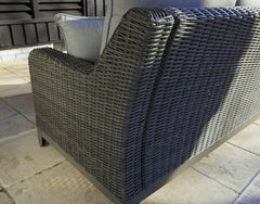 Elite Park Gray Outdoor Loveseat w/ Cushion - Ornate Home