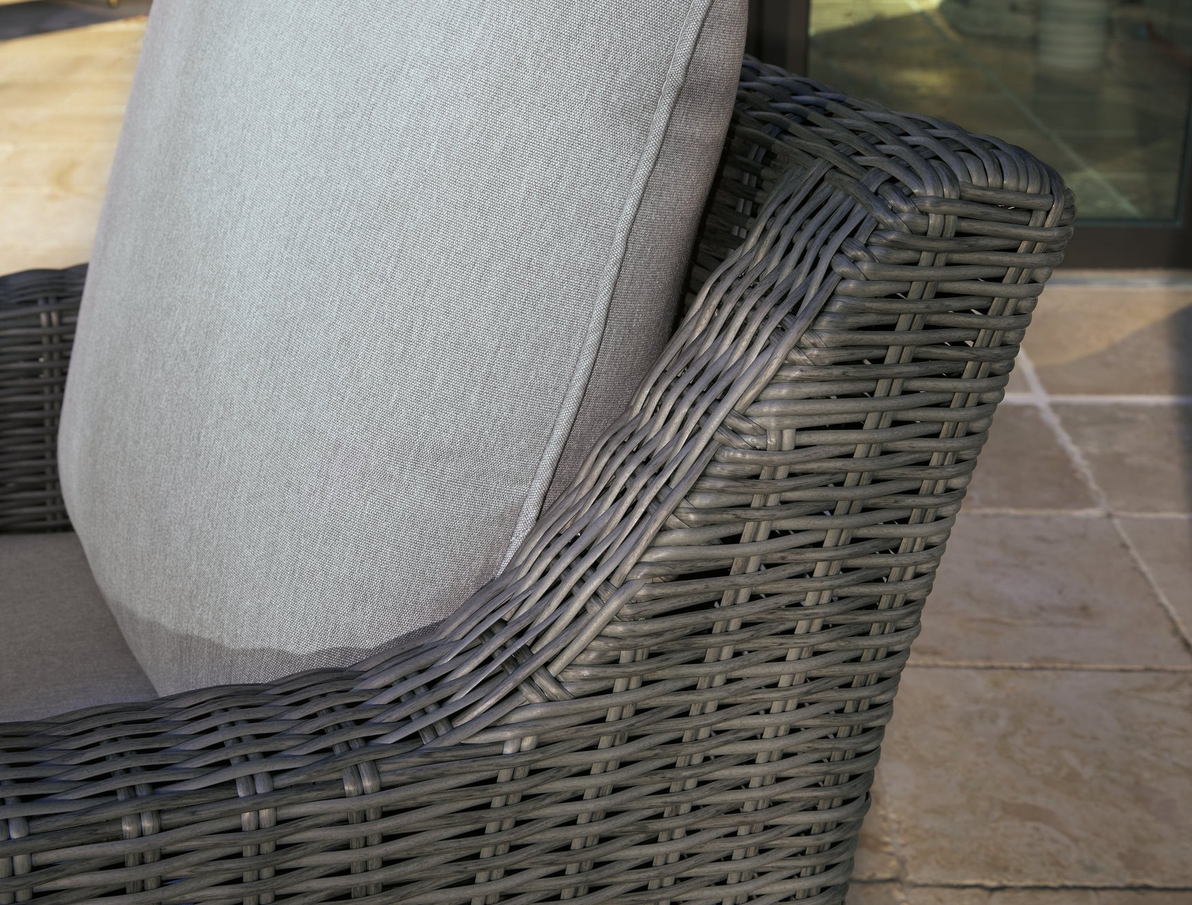 Elite Park Gray Outdoor Swivel Lounge w/ Cushion - Ornate Home