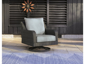 Elite Park Gray Outdoor Swivel Lounge w/ Cushion - Ornate Home