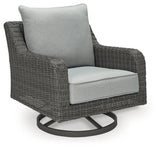 Elite Park Gray Outdoor Swivel Lounge w/ Cushion - Ornate Home