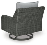 Elite Park Gray Outdoor Swivel Lounge w/ Cushion - Ornate Home