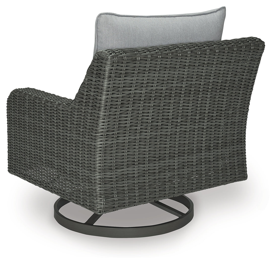Elite Park Gray Outdoor Swivel Lounge w/ Cushion - Ornate Home