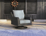 Elite Park Gray Outdoor Swivel Lounge w/ Cushion - Ornate Home