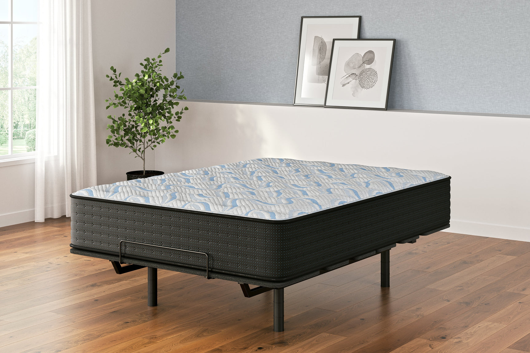 Elite Springs Plush Gray/Blue Queen Mattress (Online Special Price) - Ornate Home