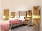 Elite Taupe Nightstand With Back