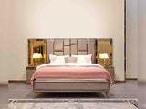 Elite Taupe Nightstand With Back