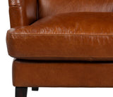 Elite Wing Brown Lounge Chair - Ornate Home