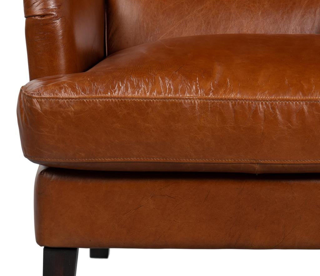 Elite Wing Brown Lounge Chair - Ornate Home
