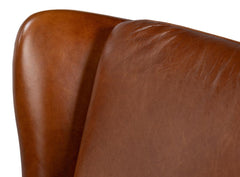 Elite Wing Brown Lounge Chair - Ornate Home