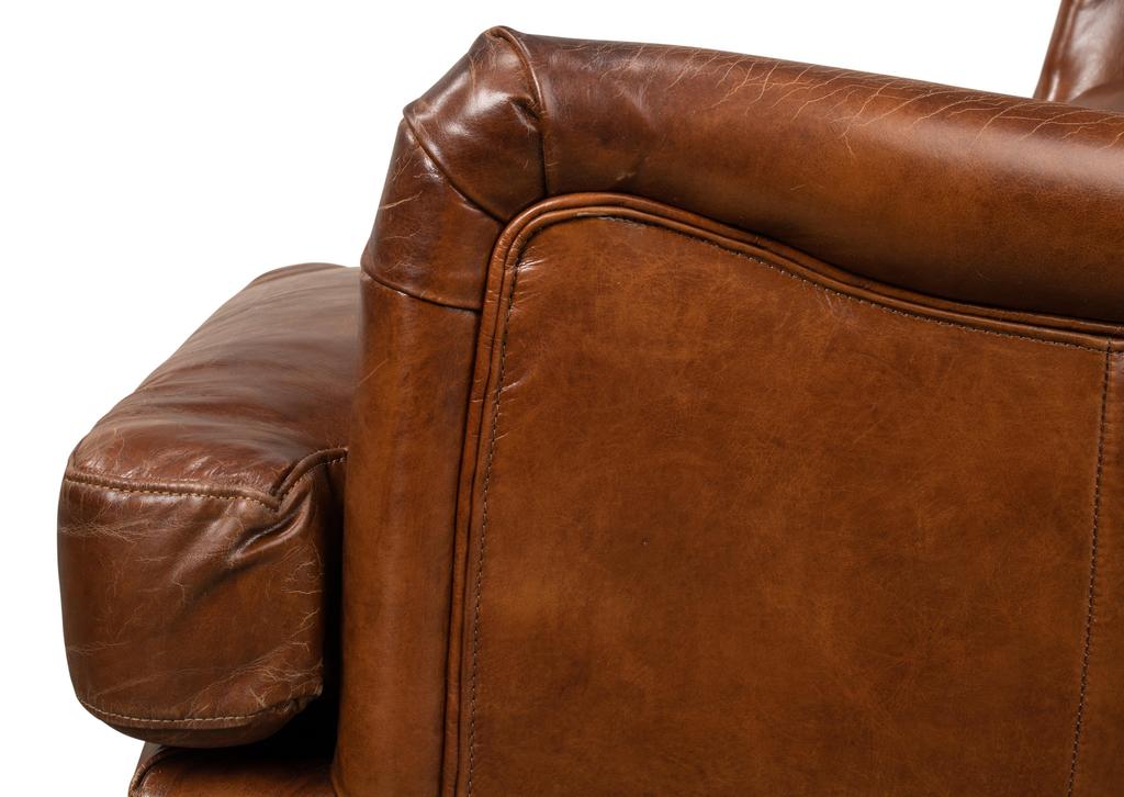 Elite Wing Brown Lounge Chair - Ornate Home