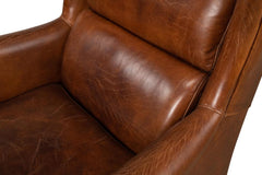 Elite Wing Brown Lounge Chair - Ornate Home