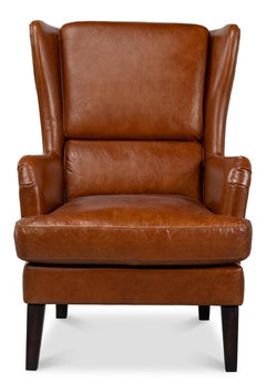 Elite Wing Brown Lounge Chair - Ornate Home