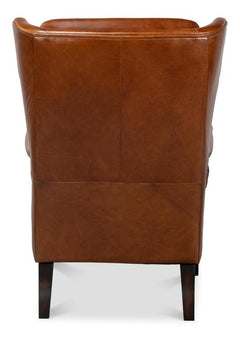 Elite Wing Brown Lounge Chair - Ornate Home