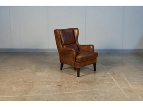 Elite Wing Brown Lounge Chair - Ornate Home