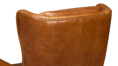 Elite Wing Brown Lounge Chair - Ornate Home