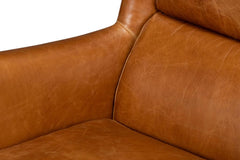 Elite Wing Brown Lounge Chair - Ornate Home