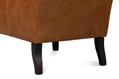 Elite Wing Brown Lounge Chair - Ornate Home
