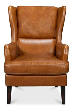 Elite Wing Brown Lounge Chair - Ornate Home