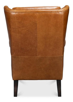 Elite Wing Brown Lounge Chair - Ornate Home