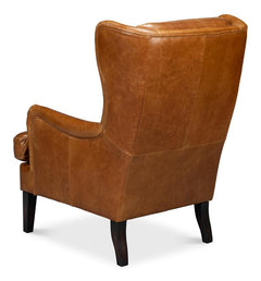 Elite Wing Brown Lounge Chair - Ornate Home