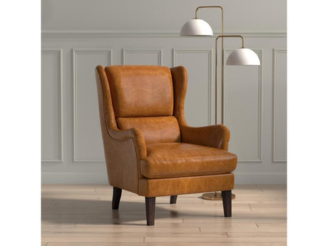 Elite Wing Brown Lounge Chair - Ornate Home