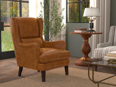 Elite Wing Brown Lounge Chair - Ornate Home
