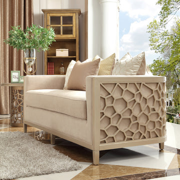 Elixir Champagne 3pc Living Room Set / HD-8911 - Ornate Home