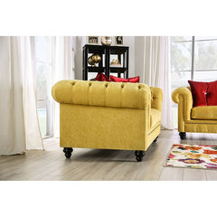 Eliza Royal Yellow/Red Loveseat - Ornate Home