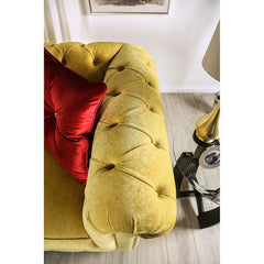 Eliza Royal Yellow/Red Sofa - Ornate Home