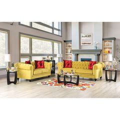 Eliza Royal Yellow/Red Sofa - Ornate Home