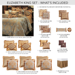 Elizabeth Aqua Comforter Set - Ornate Home