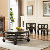 Elizabeth Black Enamel End Table  / HD-1208 - Ornate Home