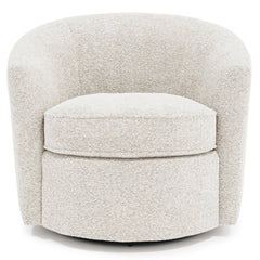 Elizabeth Ivory Swivel Chair Without Pillows - Ornate Home